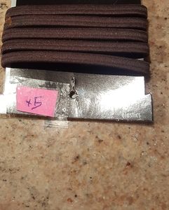 x5 brown elastic hair accessories/ties(xtra grip)